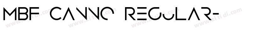 MBF Canno Regular字体转换